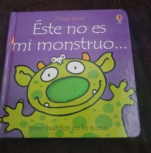 Purple Children's Book with Green Monster